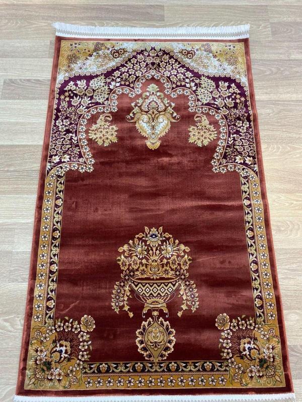 Mevlana Bazaar % 100 İpek Desenli Seccade - Image 1