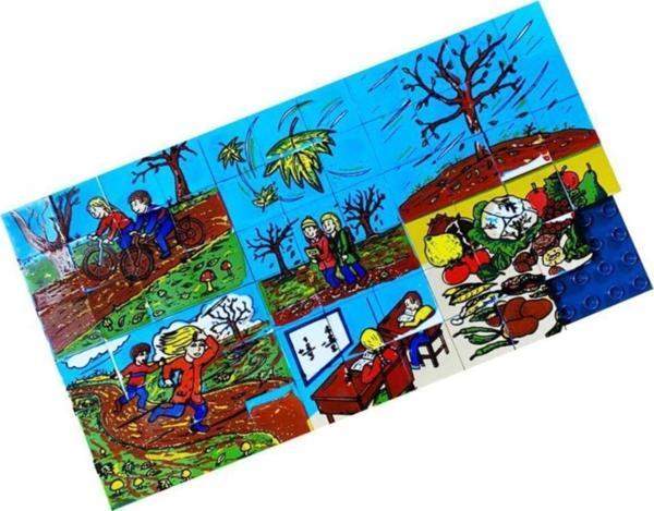 Güçlü Toys Lego Tipi Resimli Puzzle 67 Parça Sonbahar - Image 1