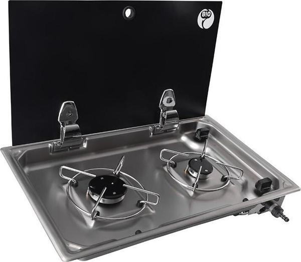 BIO Cam Kapaklı Çift Gözlü Gömme Ocak FSM3499 - Image 1