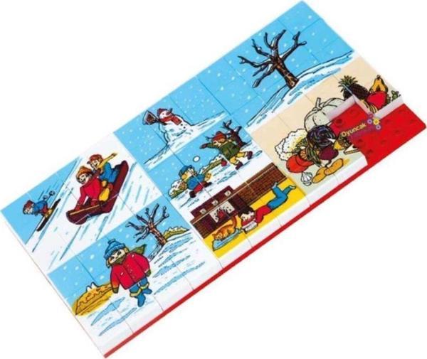 Güçlü Toys Lego Tipi Resimli Puzzle 67 Parça Kış - Image 1