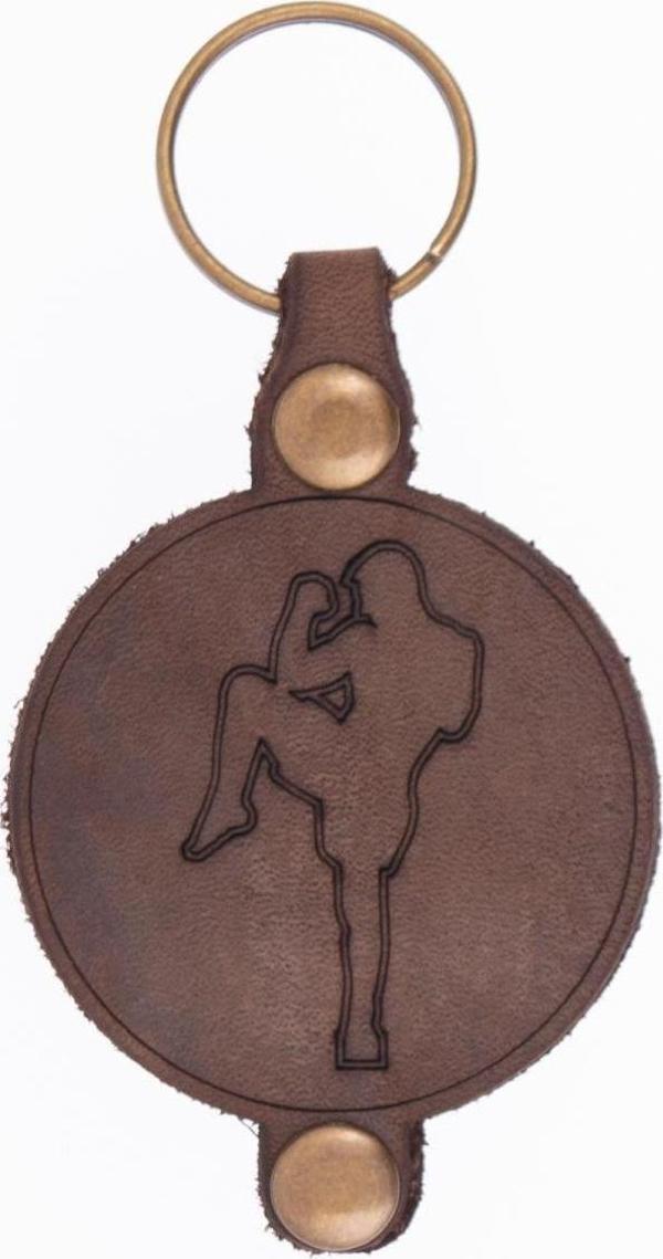 Miaju Karate Desenli Deri Anahtarlık, Özel Günler İçin En İyi Hediye, Farklı Desen Ve Renklerde, Hediyelik - Image 1