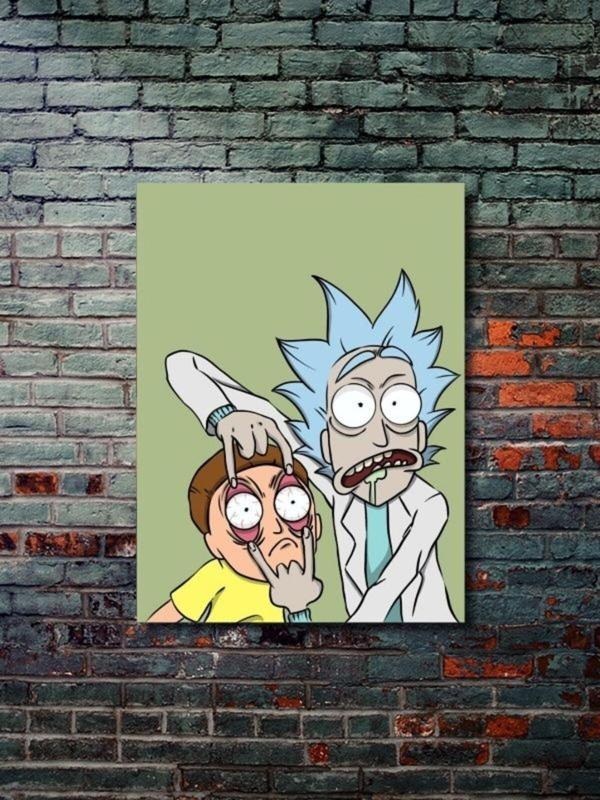 Znc Rick And Morty - Film & Dizi Posterleri, Özel Tasarım Kağıt Poster, Duvar Sanatı - Image 1