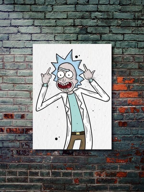 Znc Rick And Morty - Film & Dizi Posterleri, Özel Tasarım Kağıt Poster, Duvar Sanatı - Image 1