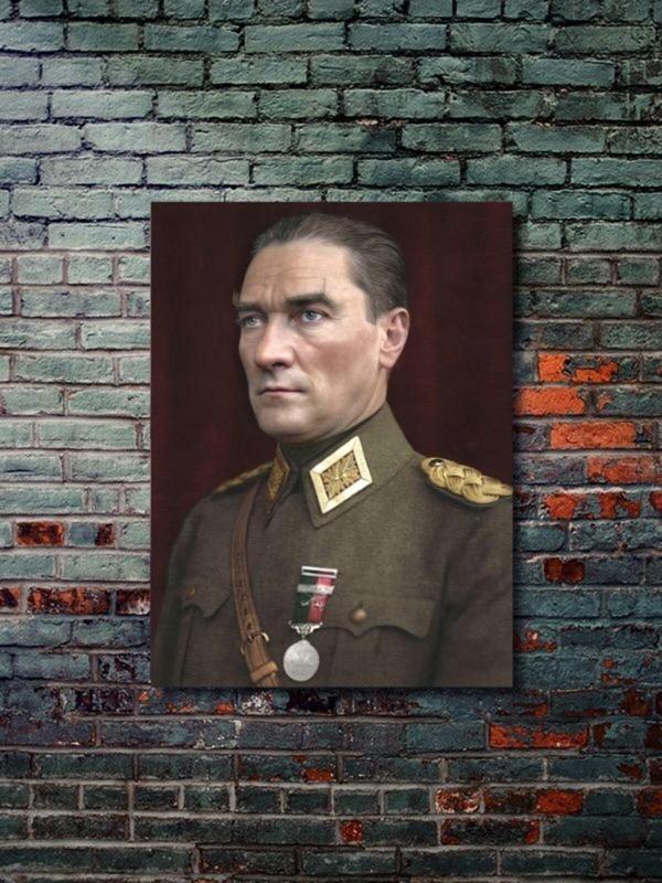 Znc Mustafa Kemal Atatürk Tarihi Portre Posteri, Tarihi Kişiler, Özel Tasarım Kağıt Poster, Duvar Sanatı - Image 1