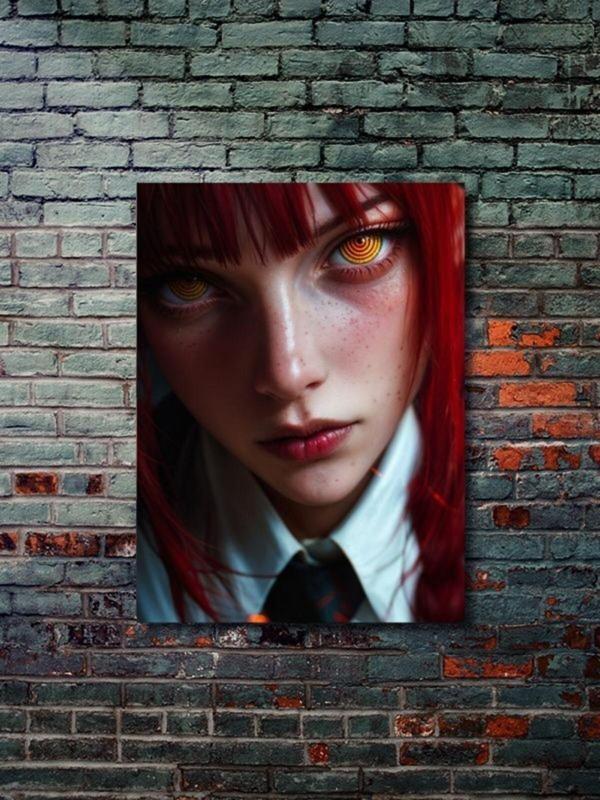 Znc Makima - Chainsaw Man, Anime - Manga Serisi, Özel Tasarım Kağıt Poster, Duvar Sanatı - Image 1