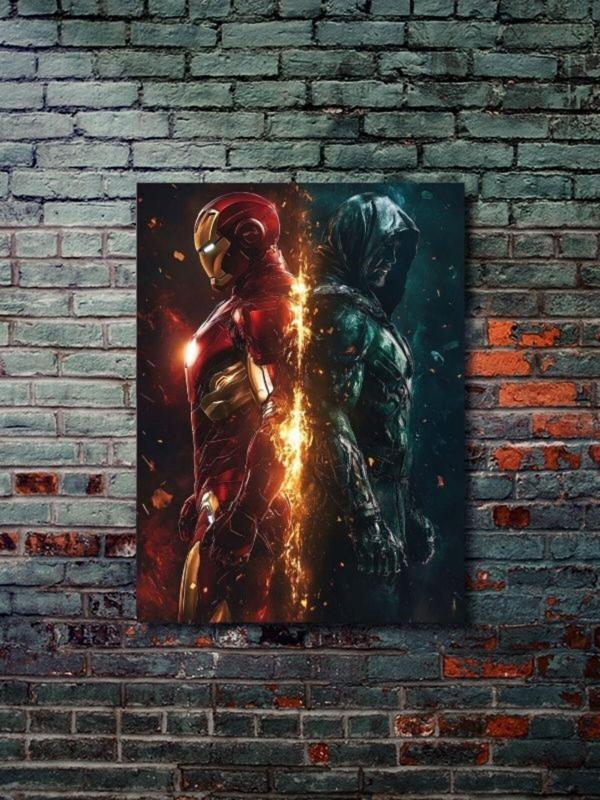 Znc İronman - Marvel - Dizi, Film Ve Karakter Özel Tasarım Poster Serisi, Eşsiz Tasarım, - Image 1