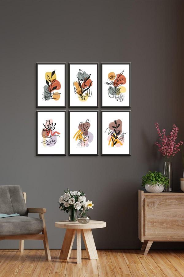 Gizem Shop Art Bohem Tarzı 6 Parça Modern Duvar Tablosu Yüksek Çözünürlük Uv Baskı Tekniği 30X20 - Image 1