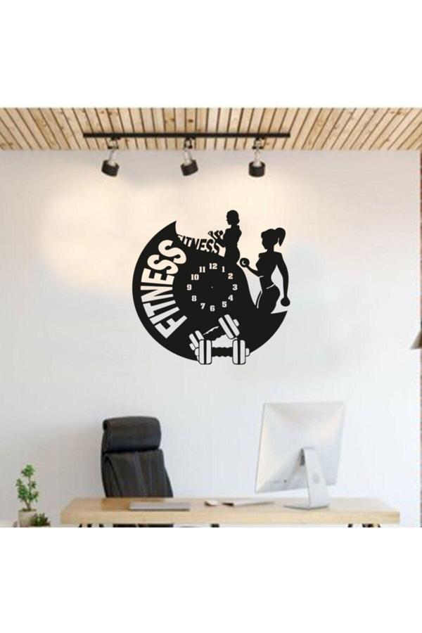 Gizem Shop Fitness Salonlarına Özel Hediyelik Duvar Saati Lazer Kesim - Image 1