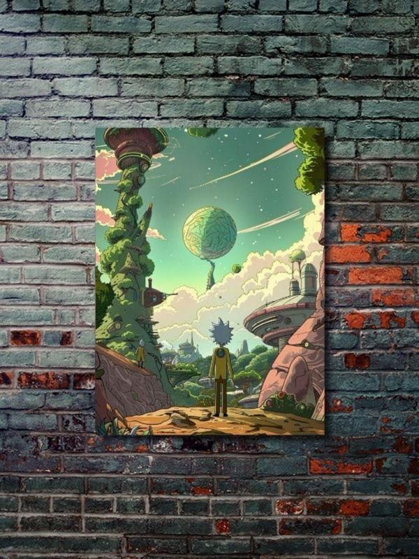 Znc Rick And Morty - Film & Dizi Posterleri, Özel Tasarım Kağıt Poster, Duvar Sanatı - Image 1