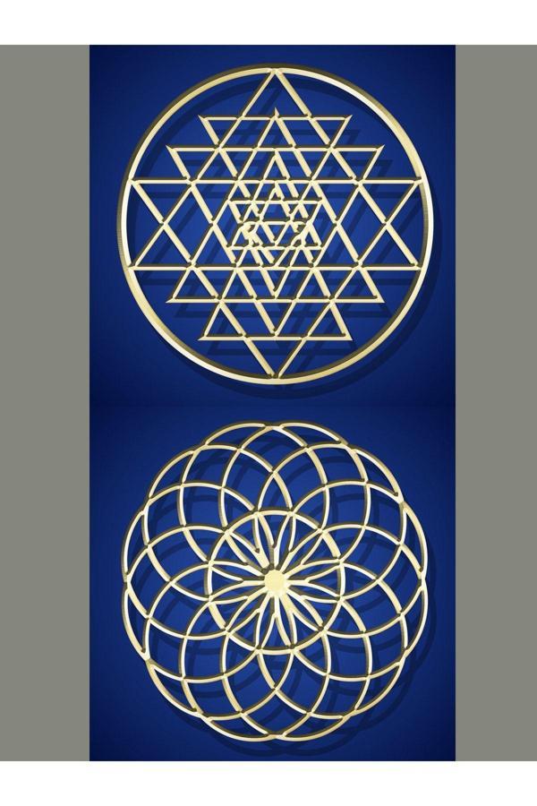 Gizem Shop Kutsal Geometrik Şekiller Yaşam Çiçeği Sriyantra Set Torus Hediyemizdir - Image 1