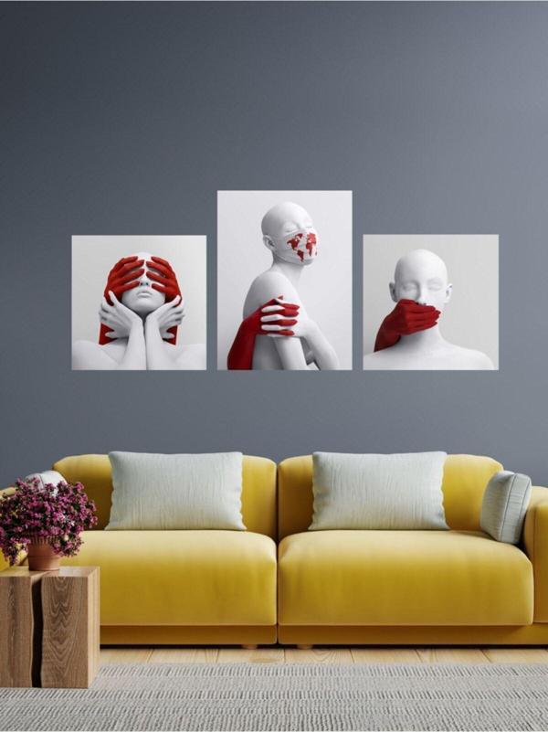 Gizem Shop Modern Sanatsal Tablo Mdf Üzerine Dijital Uv Baskı Duvar Dekorasyonu Korona Sembolü - Image 1