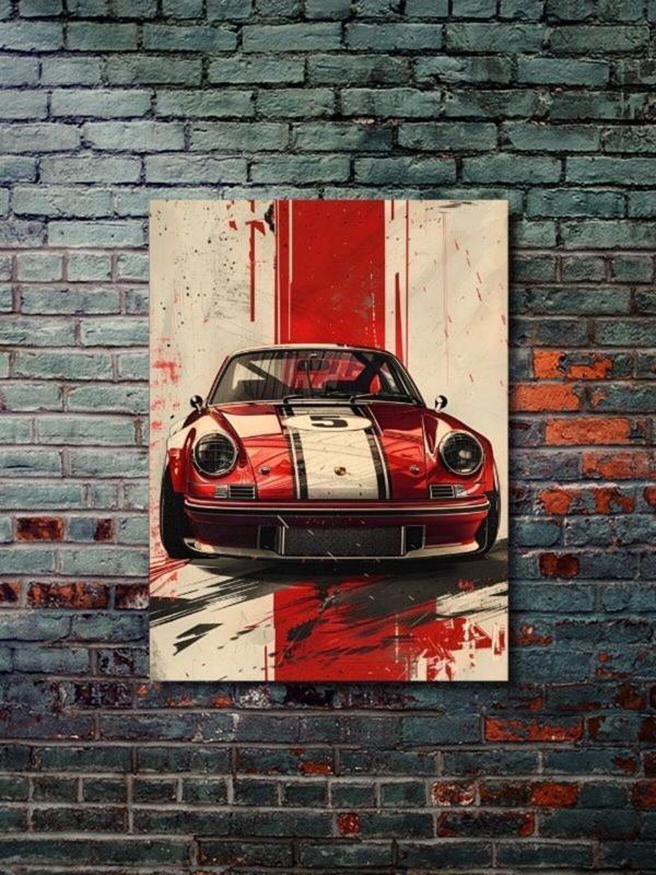 Znc Porsche 911, Eşsiz Tasarım Otomobil Posterleri, Özel Tasarım Kağıt Poster - Image 1