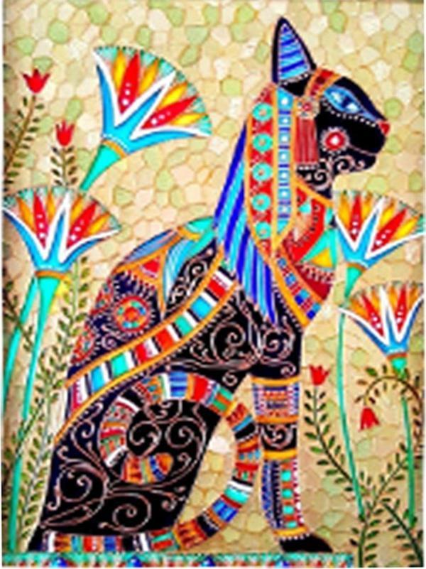 Hyl Dekoratif Mandala Kedi Tablosu - Image 1