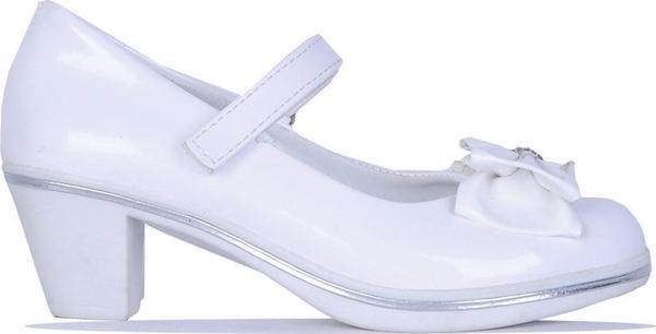 Alens Lunedi Beyaz Rugan 4Cm Topuklu Kız Çocuk Ayakkabı - Image 1