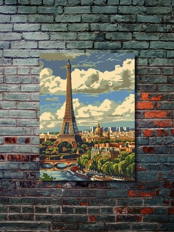 Znc Fransa Paris, Şehir Ve Seyahat, Özel Tasarım Kağıt Poster, Duvar Sanatı - Image 1