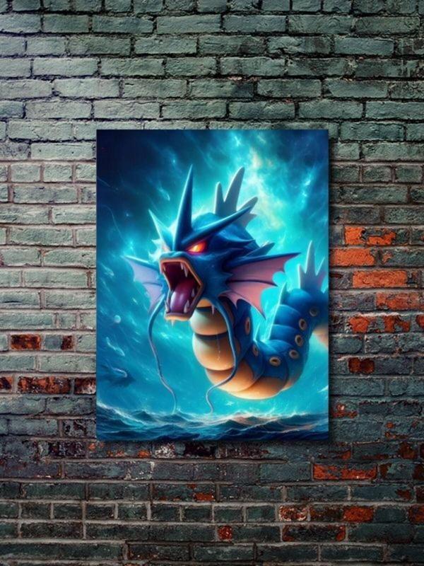 Znc Gyarados - Pokemon - Anime & Manga Posterleri, Özel Tasarım Kağıt Poster - Image 1