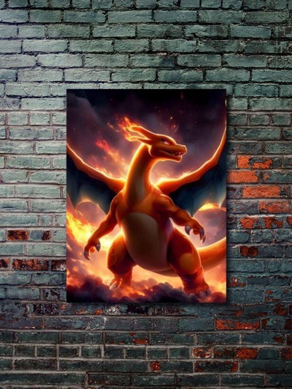 Znc Charizard - Pokemon - Anime & Manga Posterleri, Özel Tasarım Kağıt Poster - Image 1