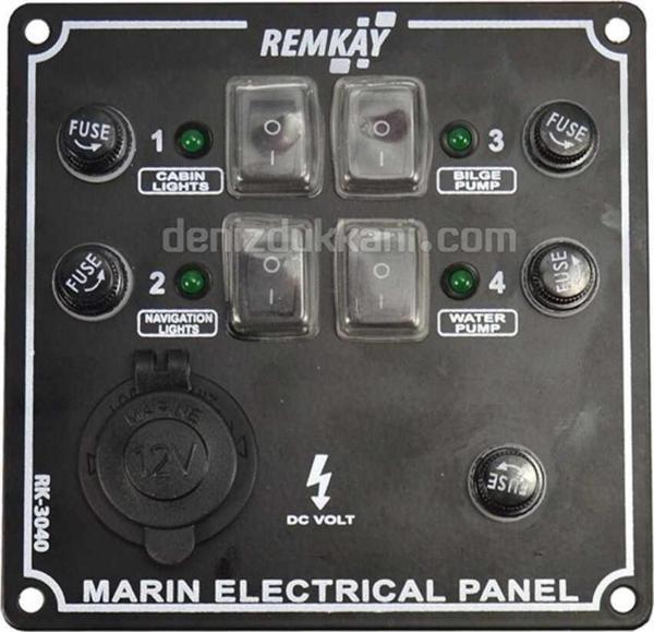 Lhr İzoleli Çakmak Soketli Switch Paneli 4lü - Image 1