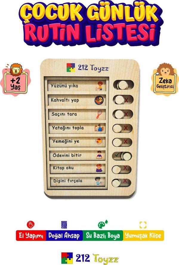 212Toyzz Çocuk Günlük Rutin Listesi - Image 1