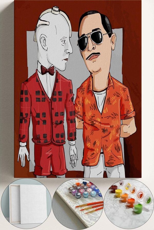 Corvo Sayılarla Boyama Çerçeveli Hobi Seti Numaralı Tuval Fırça Boya Kasnaklı 40X50 Cm 216 Arif - Image 1