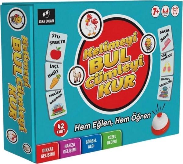 Zeka Dolabı Kelimeyi Bul Cümleyi Kur ( Kutu Oyunu - Kelime - Cümle - Oyuncak ) - Image 1