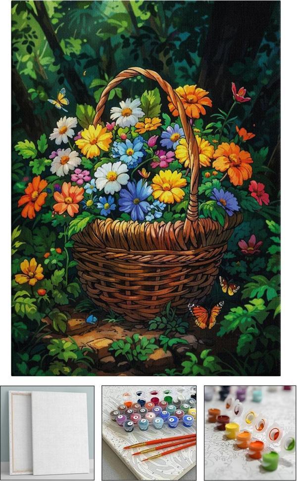 Corvo Sayılarla Boyama Hobi Seti Çerçeveli Numaralı Tuval Fırça Boya Dahil Kasnaklı 40X50 Cm - Image 1