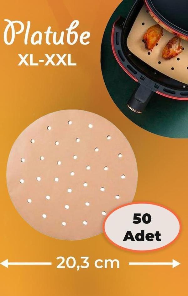 Pisirme Kagidi 50 adet Yuvarlak Delikli Airfryer Yagli Kagit Xiaomi Philips Tüm Markalara Uyumlu - Image 1