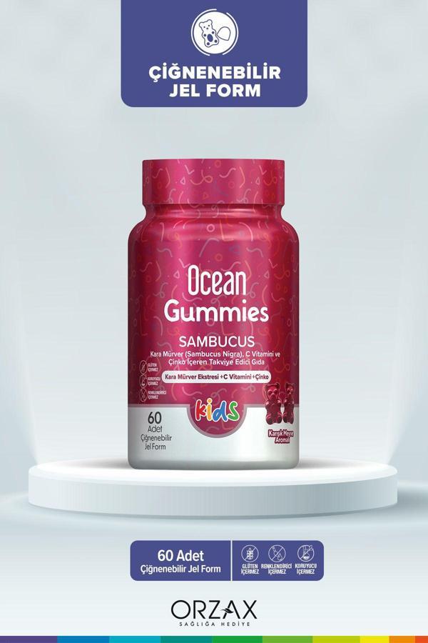 Ocean Gummies Sambucus 60 Adet Çiğnenebilir Jel Form - Image 1