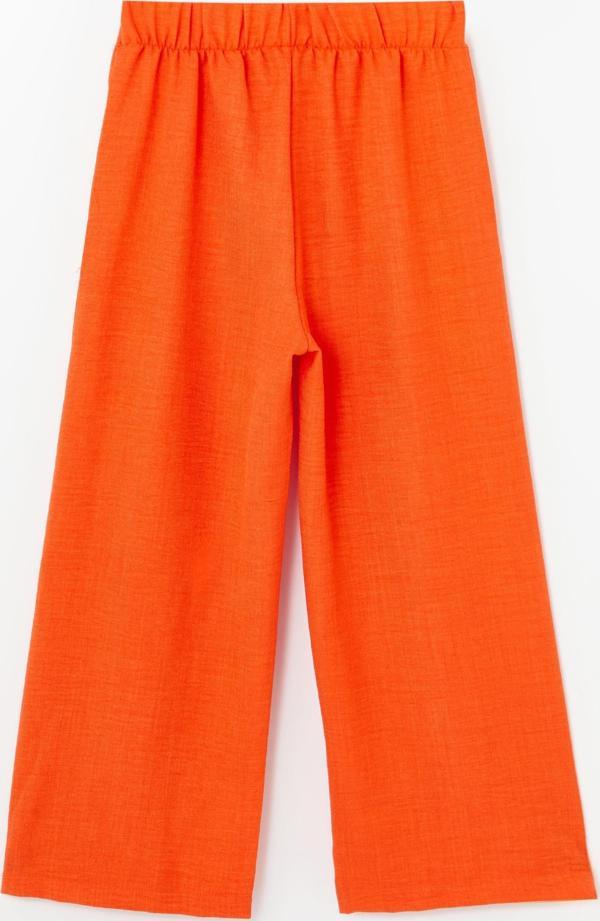 Kız Çocuk Beli Lastikli Keten Pantolon - Image 1