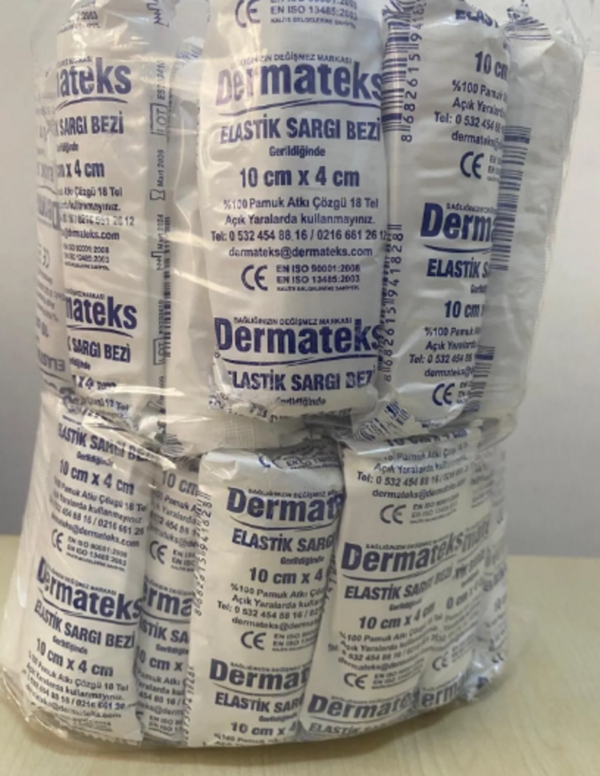 Dermateks Elastik Sargı Bezi 10cmx4m 50'li Paket - Image 1