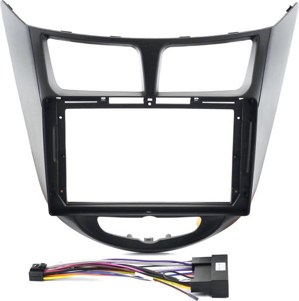 HYUNDAI ACCENT BLUE 2011-2018 9" SİYAH-GRİ  ANDROID MULTİMEDYA ÇERÇEVESİ - SOKET - Image 1