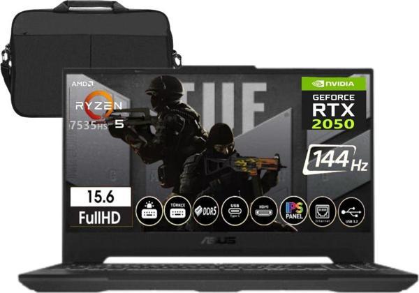Tuf Gaming A15 Amd R5-7535HS 24GB Ddr5 Ram 2tb SSD RTX2050-144Hz 15.6" Freedos + Cimete Çanta - Image 1