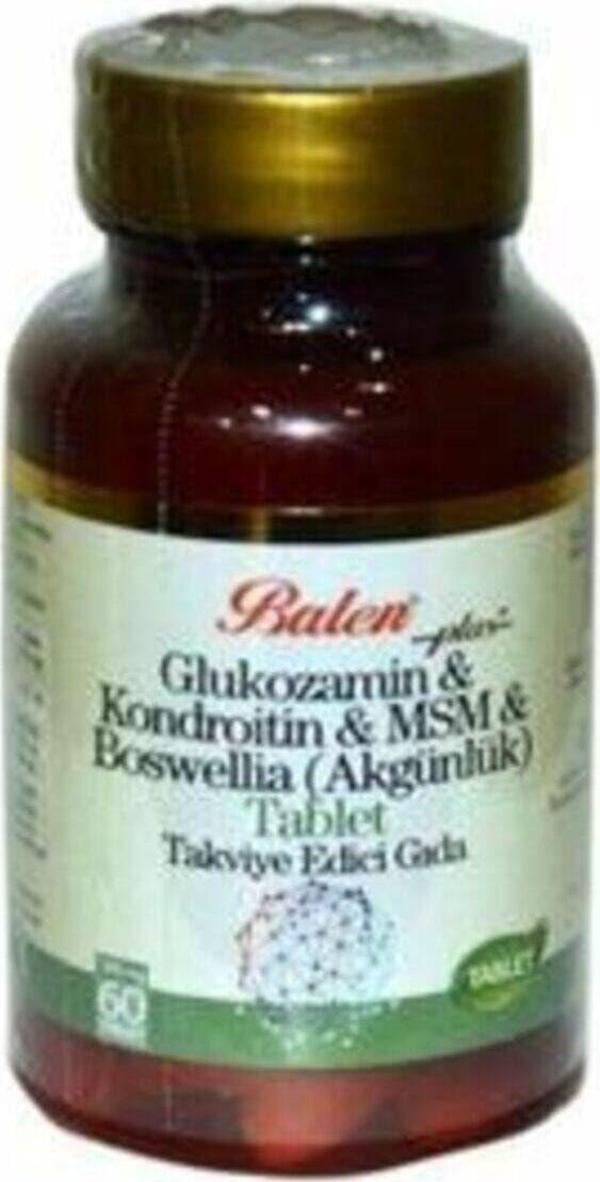Balen Glukozamin & Kondroitin & Msm & Boswellia (Akgünlük) 60 Kapsül - Image 1