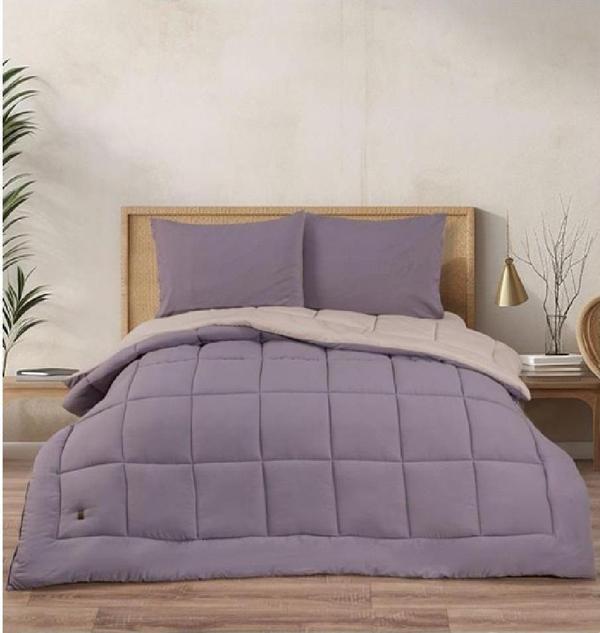 Schafer Home Softy Comfort Yorgan Seti 4 Parça-Bej/Mor	 - Image 1