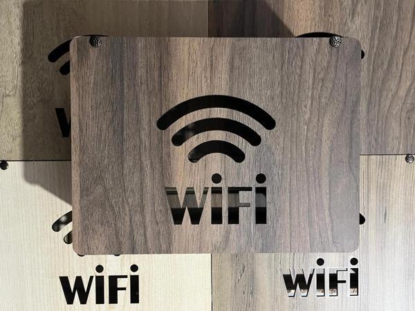 Modem Saklama Kutusu - 25x18x9 Cm Dekoratif Ahşap Modem Saklama Kutusu Modem Rafı kahverengi - Image 1