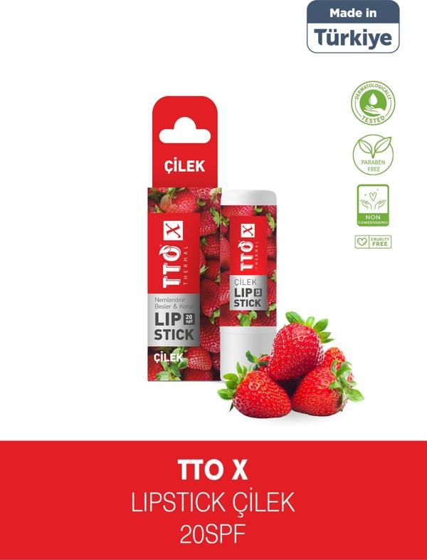 TTO X Çilek Aromalı Lip Stick 20 SPF Korumalı  - Image 1