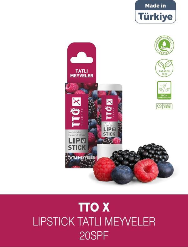 TTO X Tatlı Meyveler Lipstick 20 SPF Korumalı Özel Formül - Image 1