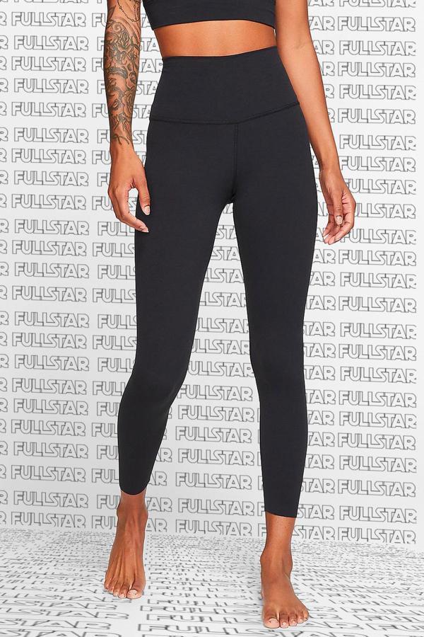 Nike Yoga Luxe Leggings High Rise Yüksek Belli Lazer Kesim 7/8 Toparlayıcı Soft Tayt Siyah - Image 1
