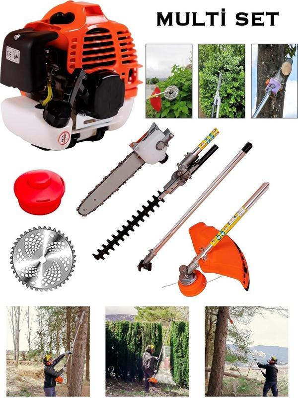 Rowermax Maxstar-Pro Çok Amaçlı Multi Tırpan Dal Budama Testeresi Çit Kesme Easy Start Çalıştırma - Image 1