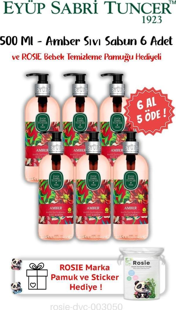 6 AL 5 ÖDE Amber Sıvı Sabun 500 ML ve ROSIE Hediyeli - Image 1