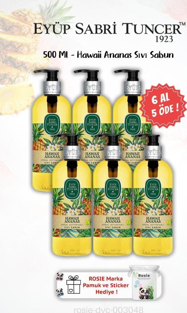 6 AL 5 ÖDE Sıvı Sabun Hawaii Ananas 500 ML ve ROSIE Hediyeli - Image 1