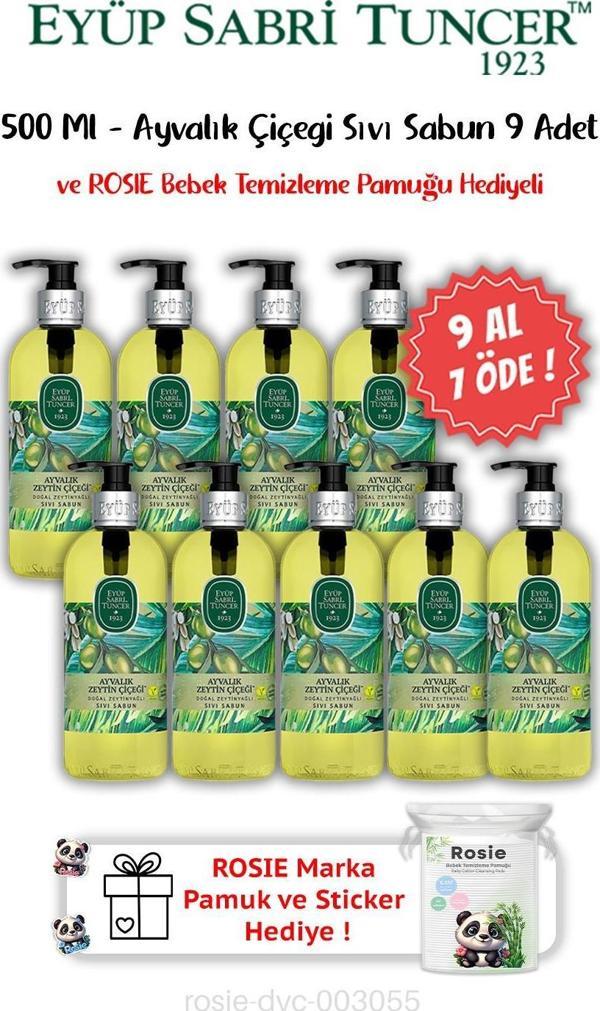 9 AL 7 ÖDE Ayvalık Zeytin Çiçeği Sıvı Sabun 500 ML ve ROSIE Hediyeli - Image 1
