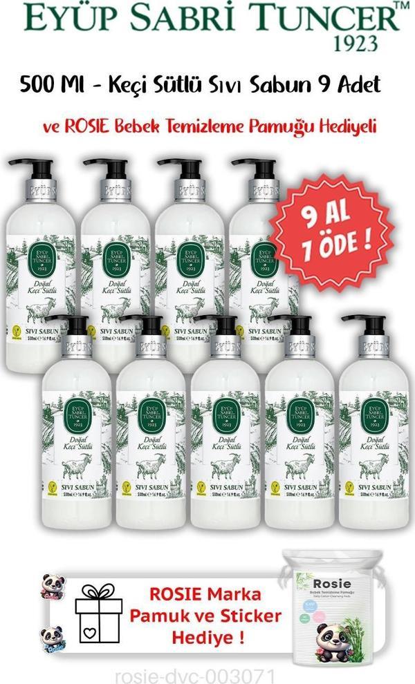9 AL 7 ÖDE Keçi Sütlü Sıvı Sabun 500 ML ve ROSIE Hediyeli - Image 1