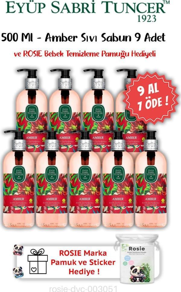 Amber Sıvı Sabun 9 AL 7 ÖDE 500 ML ve ROSIE Hediyeli - Image 1