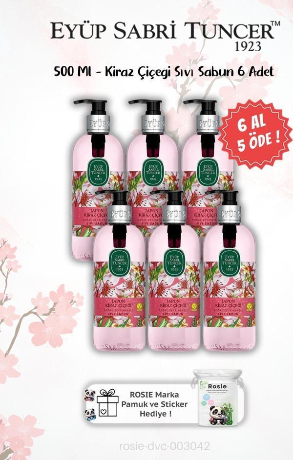 Japon Kiraz Çiçeği 500 Ml Sıvı Sabun 6 AL 5 ÖDE ve ROSIE Hediyeli - Image 1