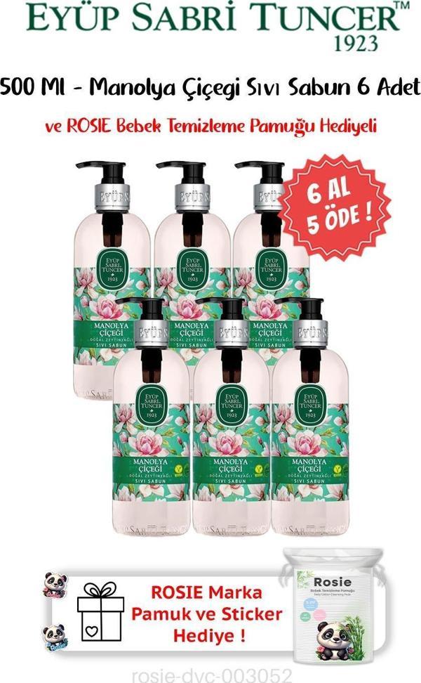 Manolya Çiçeği 6 AL 5 ÖDE Sıvı Sabun 500 ML ve ROSIE Hediyeli - Image 1