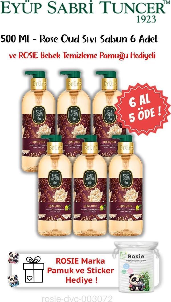 Rose Oud Sıvı Sabun 500 ML 6 AL 5 ÖDE ve ROSIE Hediyeli - Image 1