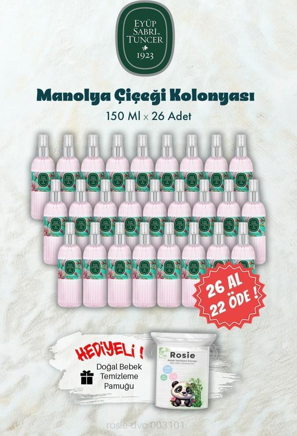 26 AL 22 ÖDE 150 ML Manolya Çiçeği Kolonyası ve ROSIE Hediye - Image 1