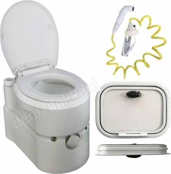 Porvaletti Lüks Kasetli Karavan Tuvalet 18L + Servis Kapağı - Image 1