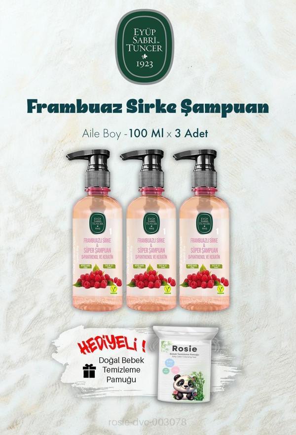 100 ML Frambuaz Sirke Şampuan X 3 ve ROSIE Hediyeli - Image 1